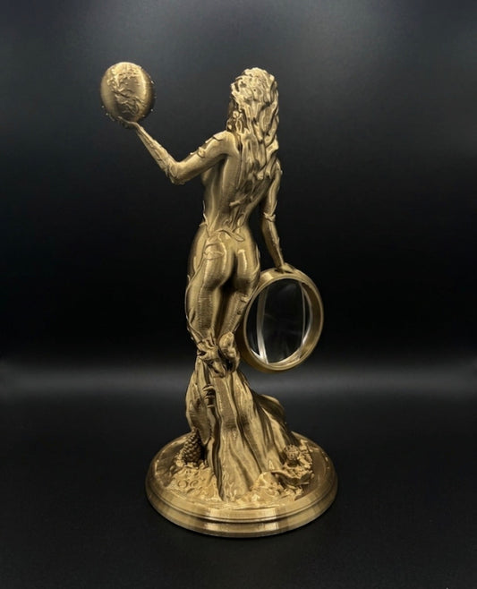 BRASS MOTHER NATURE COIN HOLDER STATUE!
