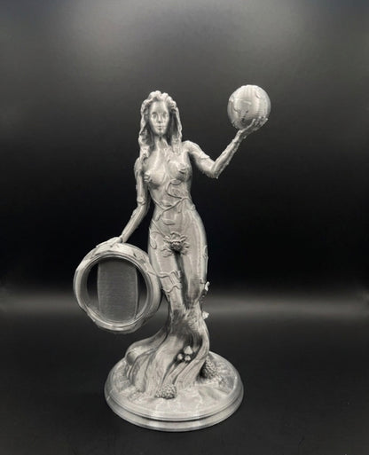 SILVER MOTHER NATURE COIN HOLDER STATUE!