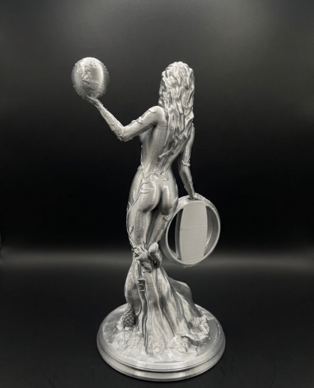 SILVER MOTHER NATURE COIN HOLDER STATUE!