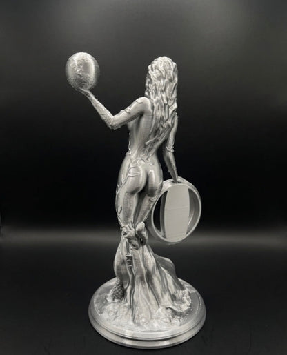 SILVER MOTHER NATURE COIN HOLDER STATUE!