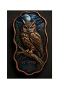 2026 THE OWL- BE WISE Colorized and Antiqued 5 AVDP OZ .999 Fine Copper Bar