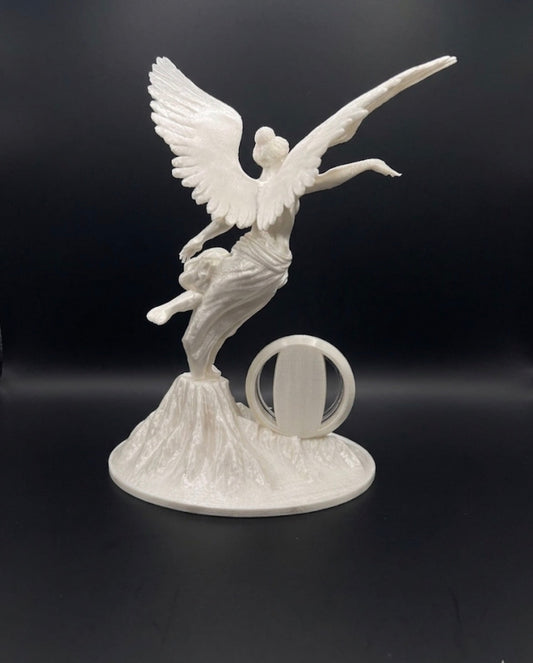 PORCELAIN WHITE LIBERTAD ANGEL OF INDEPENDENCE COIN HOLDER!