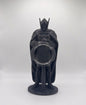 METALLIC BLACK KNIGHT STATUE COIN HOLDER!