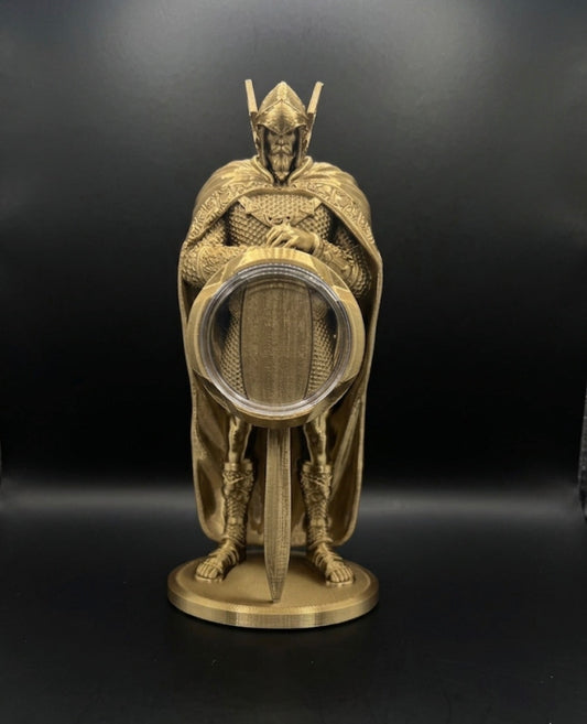 BRASS KNIGHT STATUE COIN HOLDER!