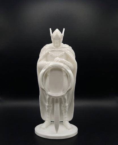 PORCELAIN WHITE KNIGHT STATUE COIN HOLDER!