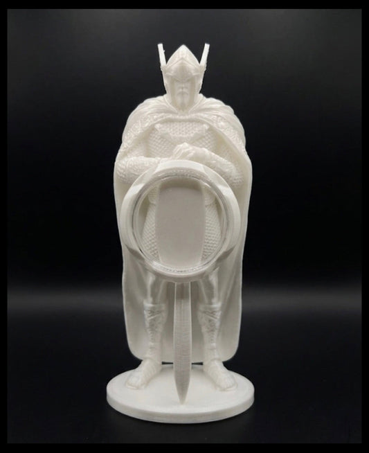 PORCELAIN WHITE KNIGHT STATUE COIN HOLDER!