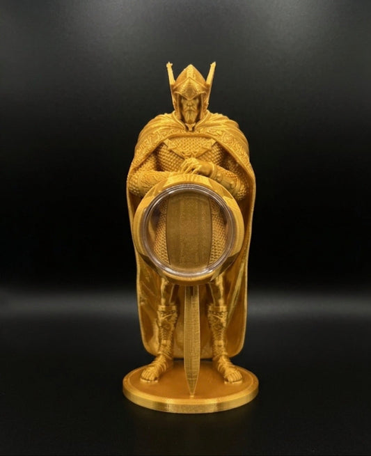 GOLD KNIGHT STATUE COIN HOLDER!