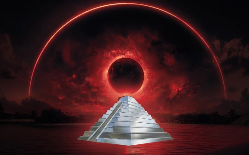 2025 Shaped Temple of the Mayans 1 gram Jumbo Silver in Card and Capsule