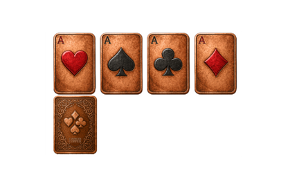 Playing Cards 4 x 2 oz Copper Medal Set (05/27)