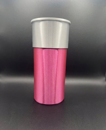 5 oz FUCHSIA AND SILVER SHOTGUN SHELL HOLDER FOR COPPER OR SILVER!
