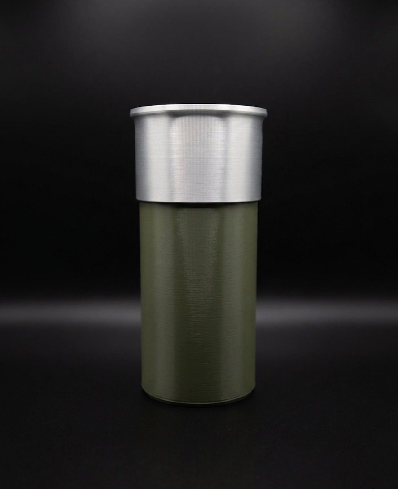 5 oz MILITARY GREEN AND SILVER SHOTGUN SHELL HOLDER FOR COPPER OR SILVER!