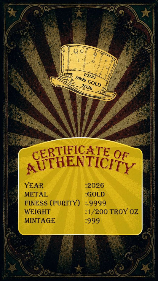 Ruckus the Clown 1/200 oz Gold Medal in Card (05/27)