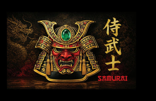 Bushido Samurai Mask Shaped 1/1000 oz Gold in Card (05/26)