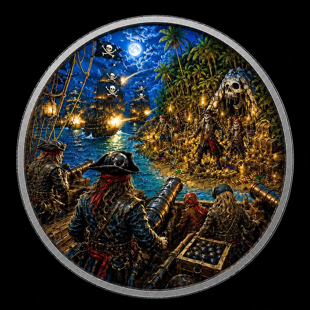 In Stock! 2026 Niue Treasure Island - Deadman's Last Plunder 1 oz Silver Coin
