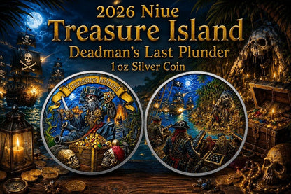 In Stock! 2026 Niue Treasure Island - Deadman's Last Plunder 1 oz Silver Coin
