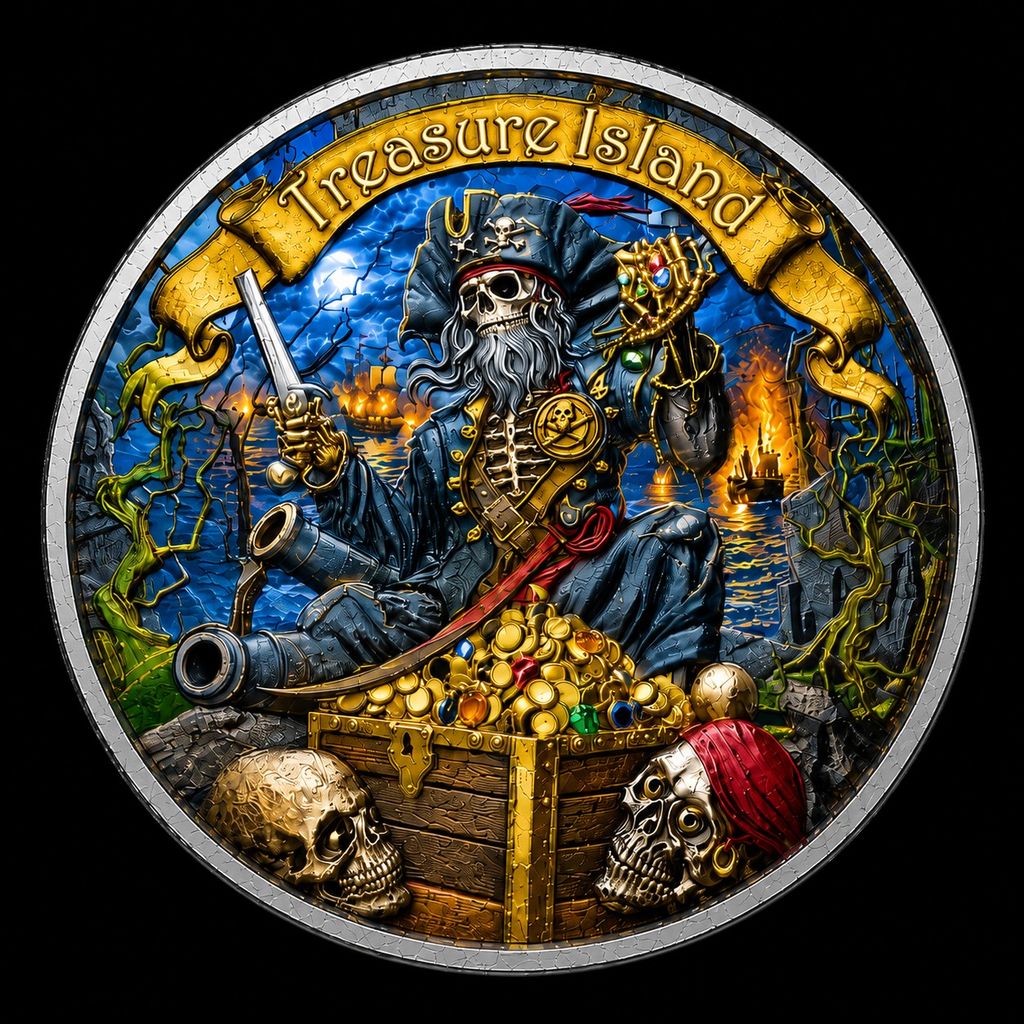 In Stock! 2026 Niue Treasure Island - Deadman's Last Plunder 1 oz Silver Coin
