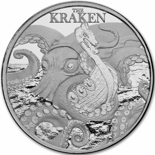 24-Hour Offer! Estimate: Pamp USA: 2026 Niue 1 oz Silver Mythical Creatures; The Kraken BU in Capsule (5000 Mintage)