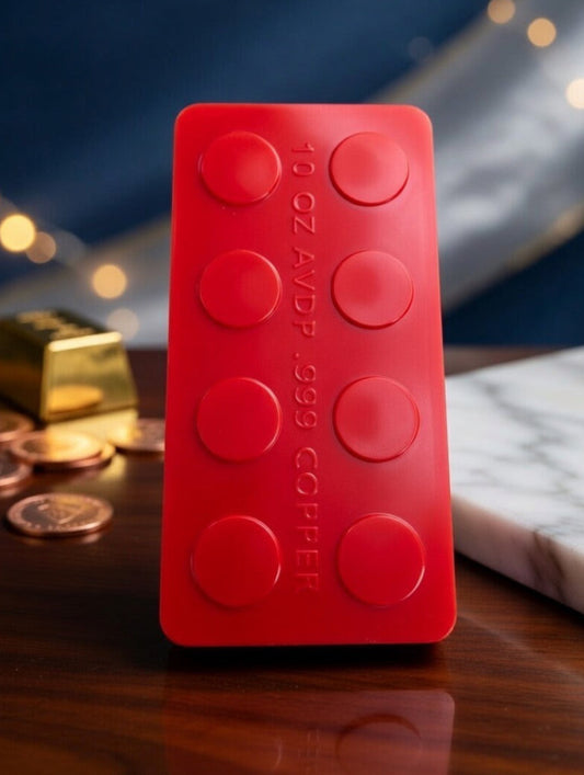 10oz AVDP Copper BUILDING BLOCK. Red. (Max 7500 mintage)