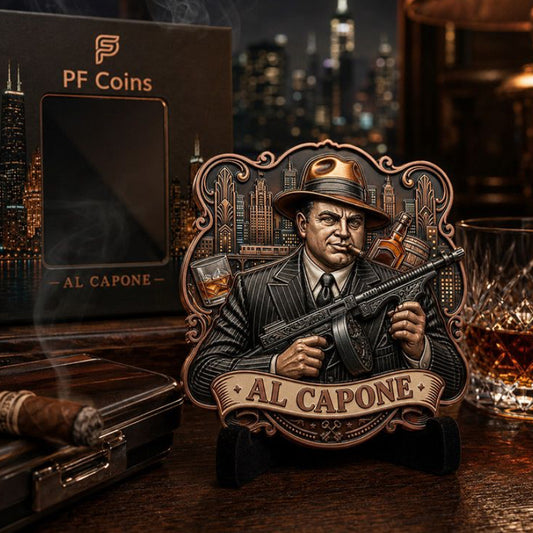 2026 Stars of Crime - Al Capone Shaped Colorized 3 oz Copper Medal (05/29)