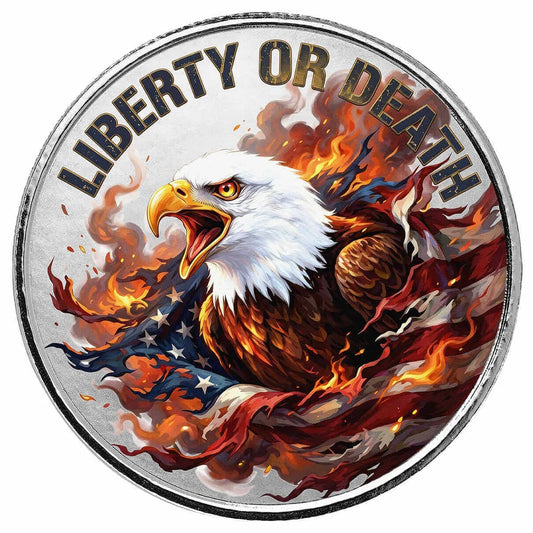 One-Day Offer! Estimate: Scottsdale Mint Special Edition 250th USA Anniversary Liberty or Death 1 oz Silver Colorized Medal (Open Mintage)