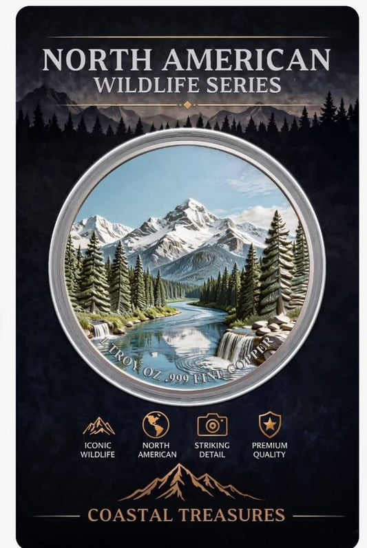 North American Wildlife - Orca UHR Colorized 1 oz Copper Medal in Card (05/07)