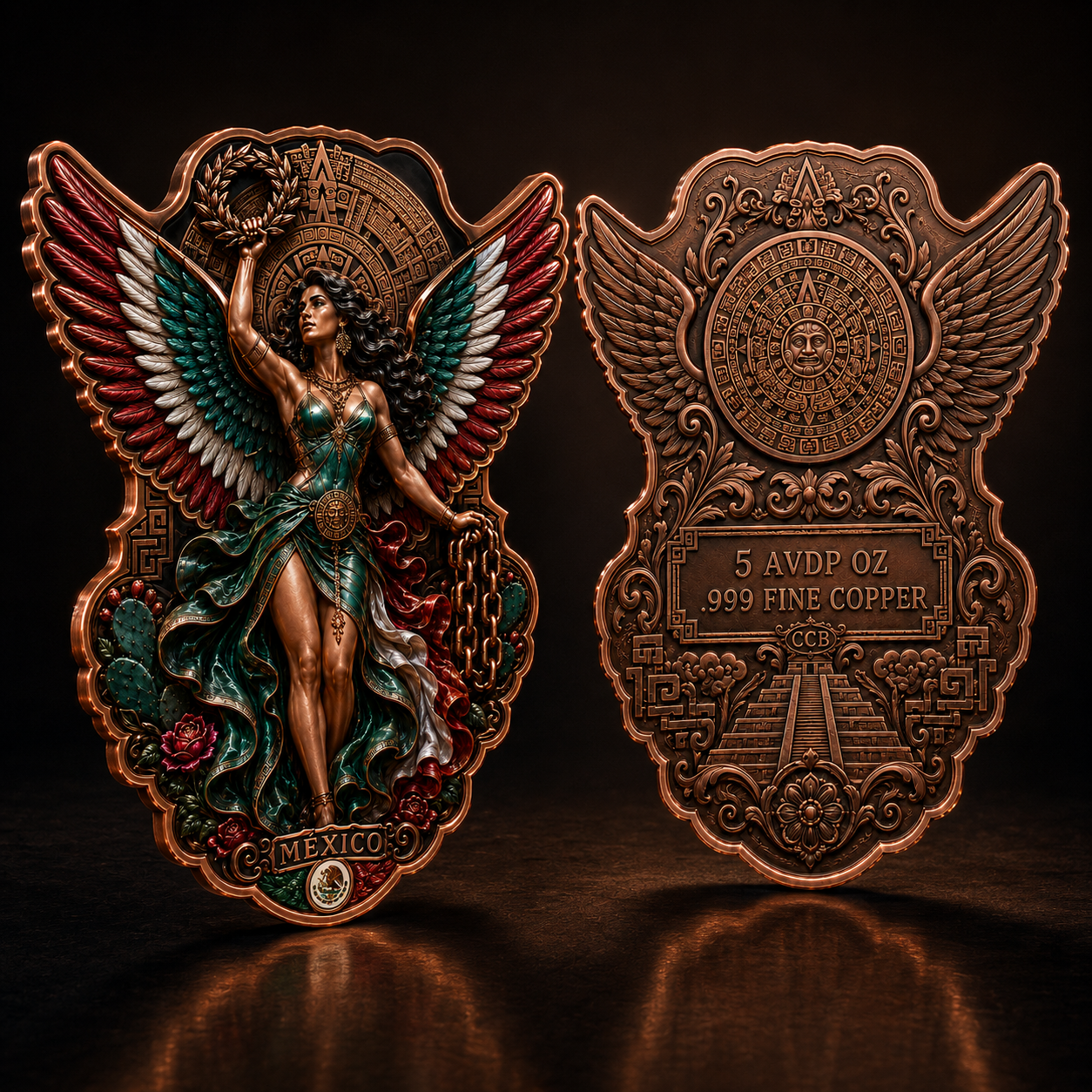 Mexican Heritage : WINGS — 5 AVDP oz .999 Fine Copper Limited Edition