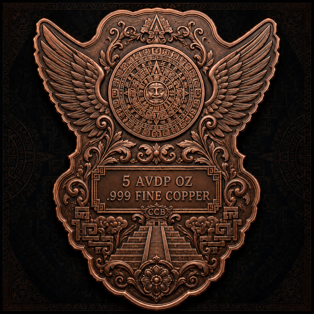 Mexican Heritage : WINGS — 5 AVDP oz .999 Fine Copper Limited Edition
