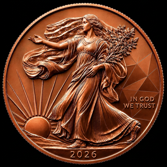 2026 Liberty Eagle Copper Tube – 1 AVDP oz .999 Fine Copper Rounds