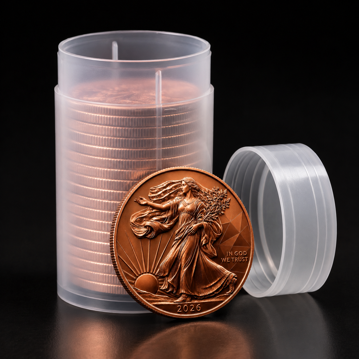 2026 Liberty Eagle Copper Tube – 1 AVDP oz .999 Fine Copper Rounds