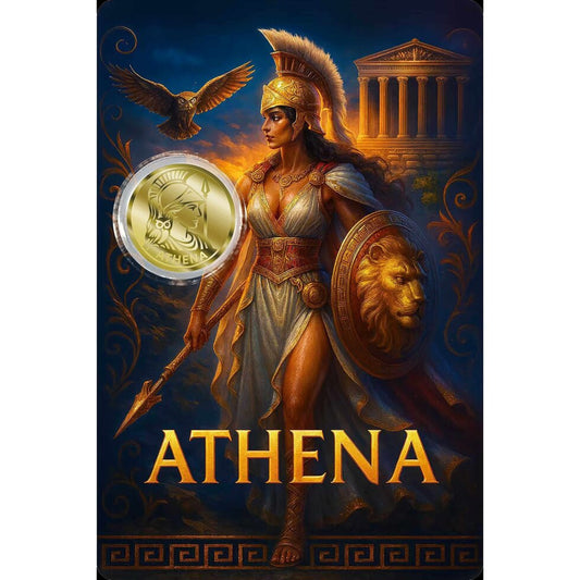 2026 Niue Athena 1/1000 oz Gold Coin in Card (12/10)