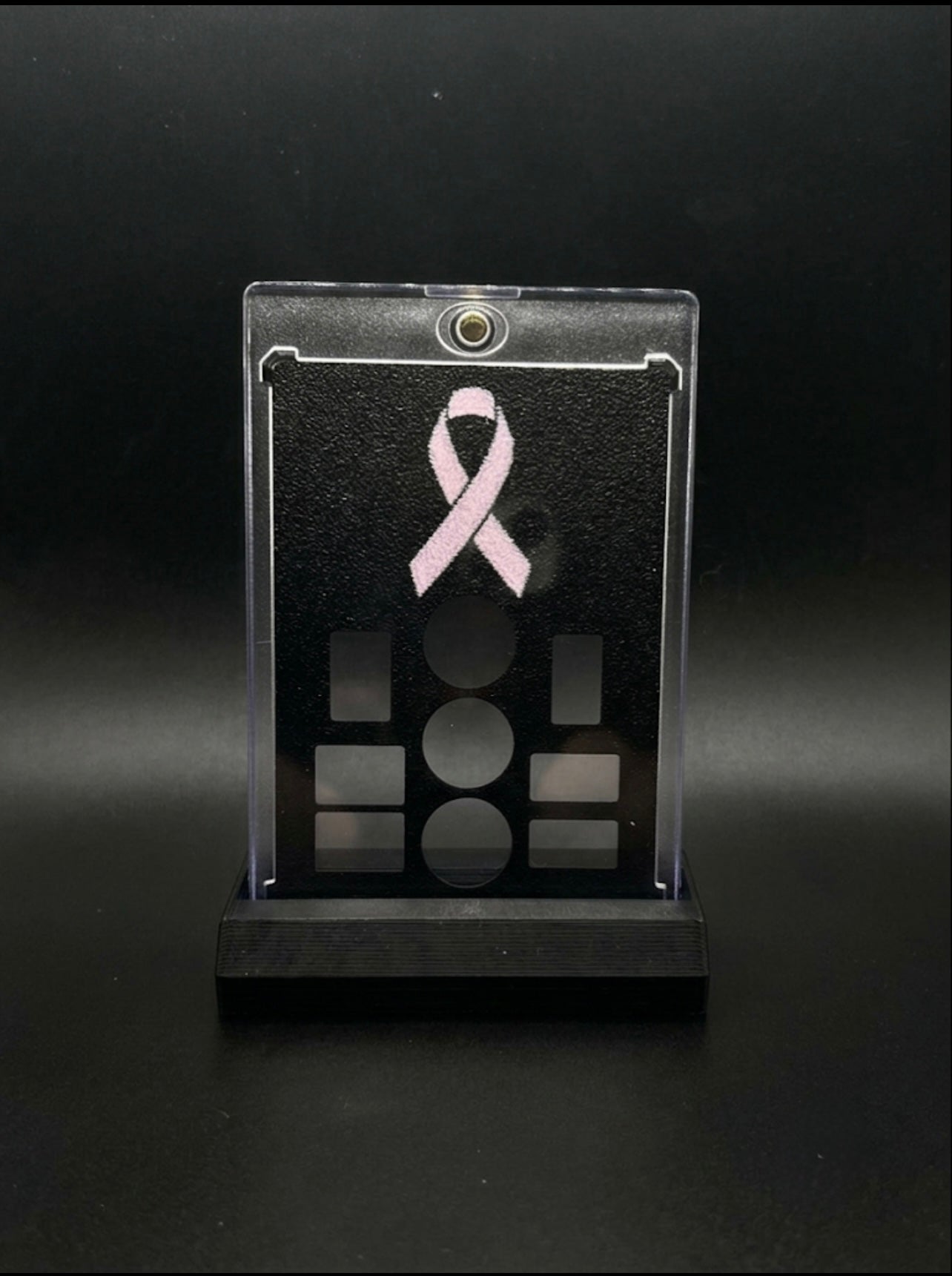 FREE STANDING DESKTOP BREAST CANCER PINK RIBBON GRAM HOLDER AND DISPLAY!