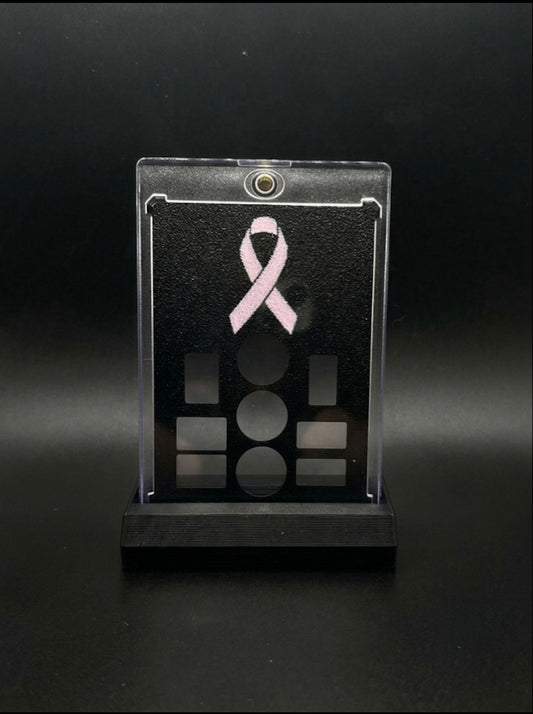 FREE STANDING DESKTOP BREAST CANCER PINK RIBBON GRAM HOLDER AND DISPLAY!