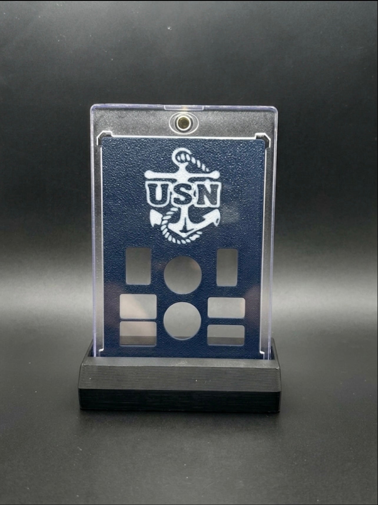 FREE STANDING DESKTOP NAVY GRAM HOLDER AND DISPLAY!