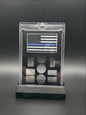 FREE STANDING DESKTOP BLUE LINE AMERICAN FLAG GRAM HOLDER AND DISPLAY!