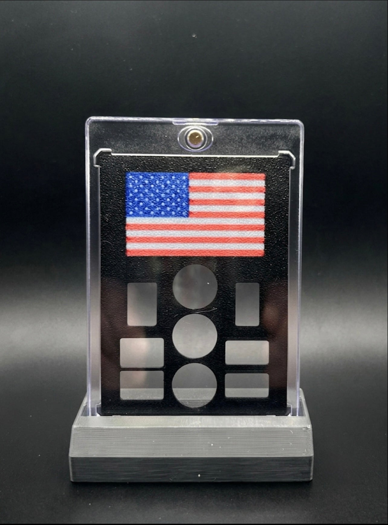 FREE STANDING DESKTOP AMERICAN FLAG GRAM HOLDER AND DISPLAY!