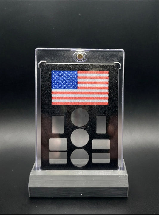 FREE STANDING DESKTOP AMERICAN FLAG GRAM HOLDER AND DISPLAY!