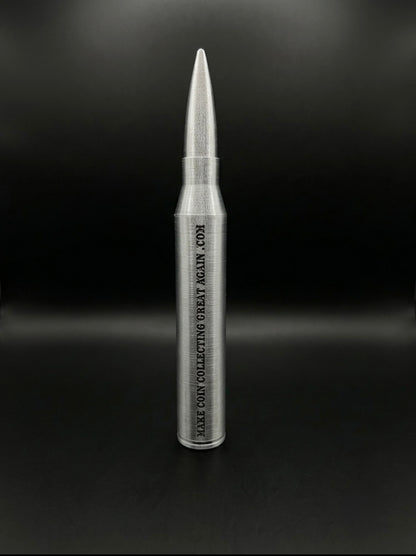 SILVER .50CAL BULLET COIN HOLDER FOR DIMES!
