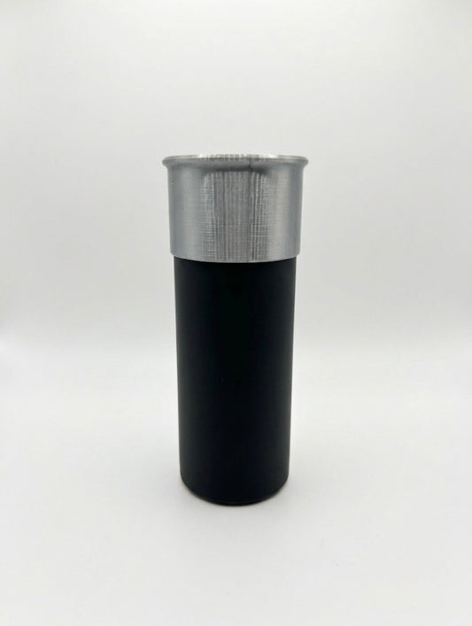 MEDIUM BLACK AND SILVER SHOTGUN SHELL COIN HOLDER FOR 1 oz RAW COINS/ROUNDS!