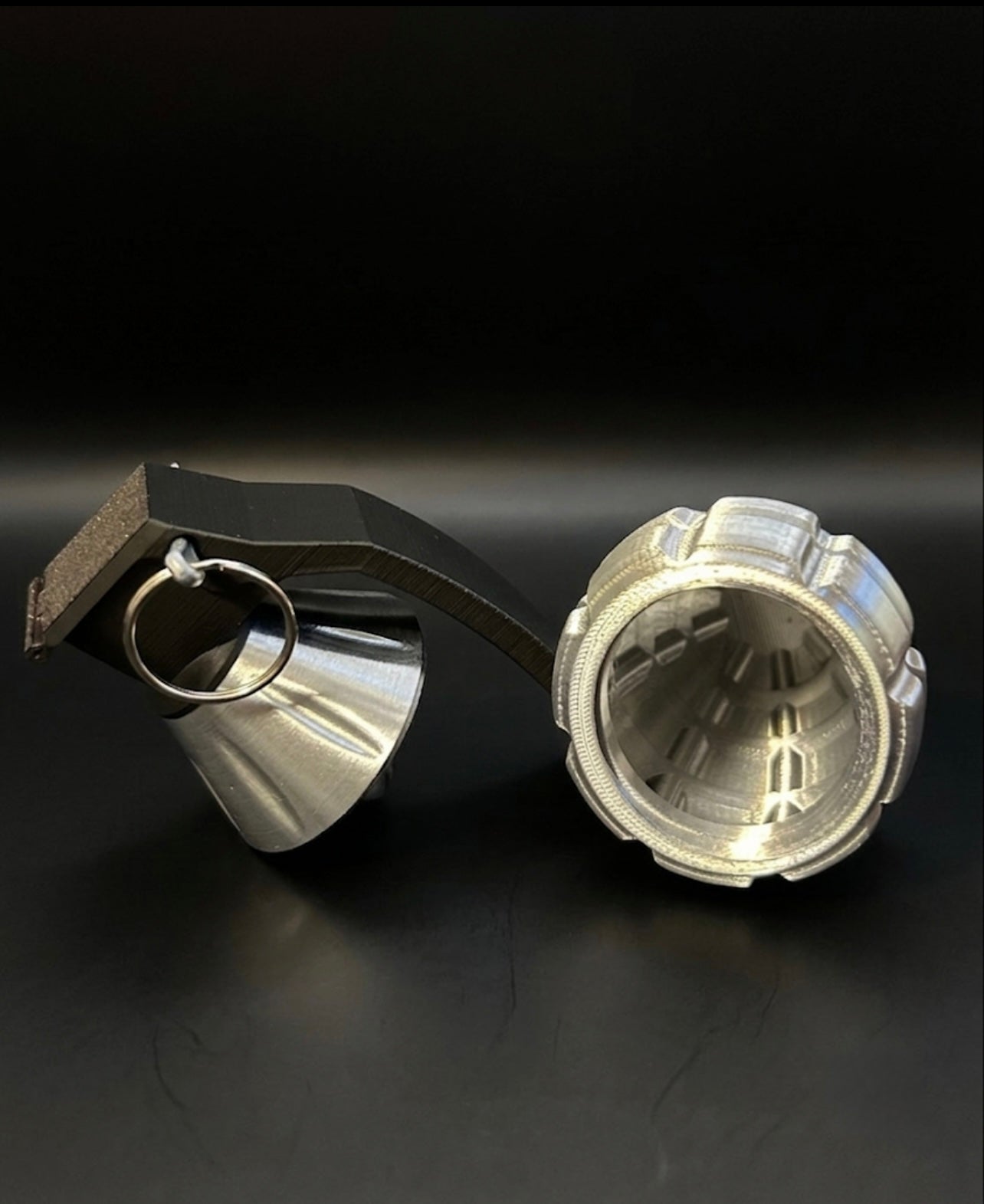 SILVER AND BLACK PINEAPPLE GRENADE!