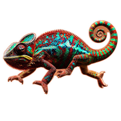 In Stock! Rainbow Chameleon Shaped Colorized 1 oz Copper Medal