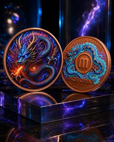 Dragon of the Cosmic Storm Colorized 5 oz Copper Round