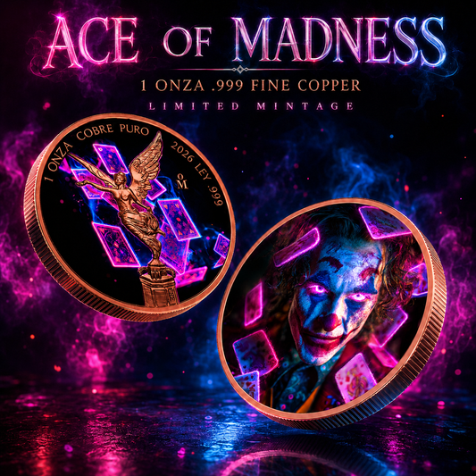 2026 Mexico Libertad Tribute: Ace of Madness – 1 Onza .999 Fine Copper Coin (Limited Release)