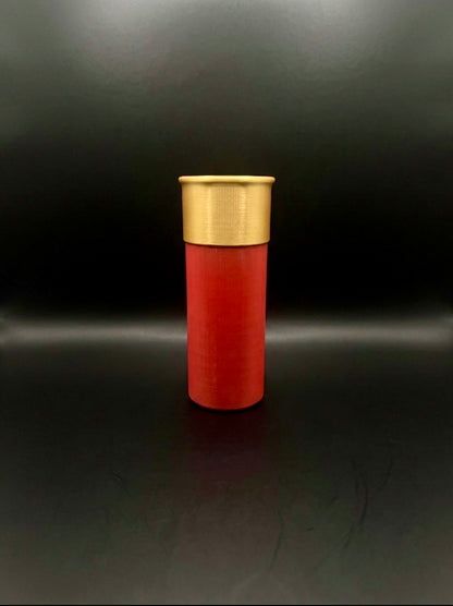 MEDIUM SHOTGUN SHELL COIN HOLDER FOR 1 oz RAW COINS/ROUNDS! RED AND GOLD COLOR SCHEME.