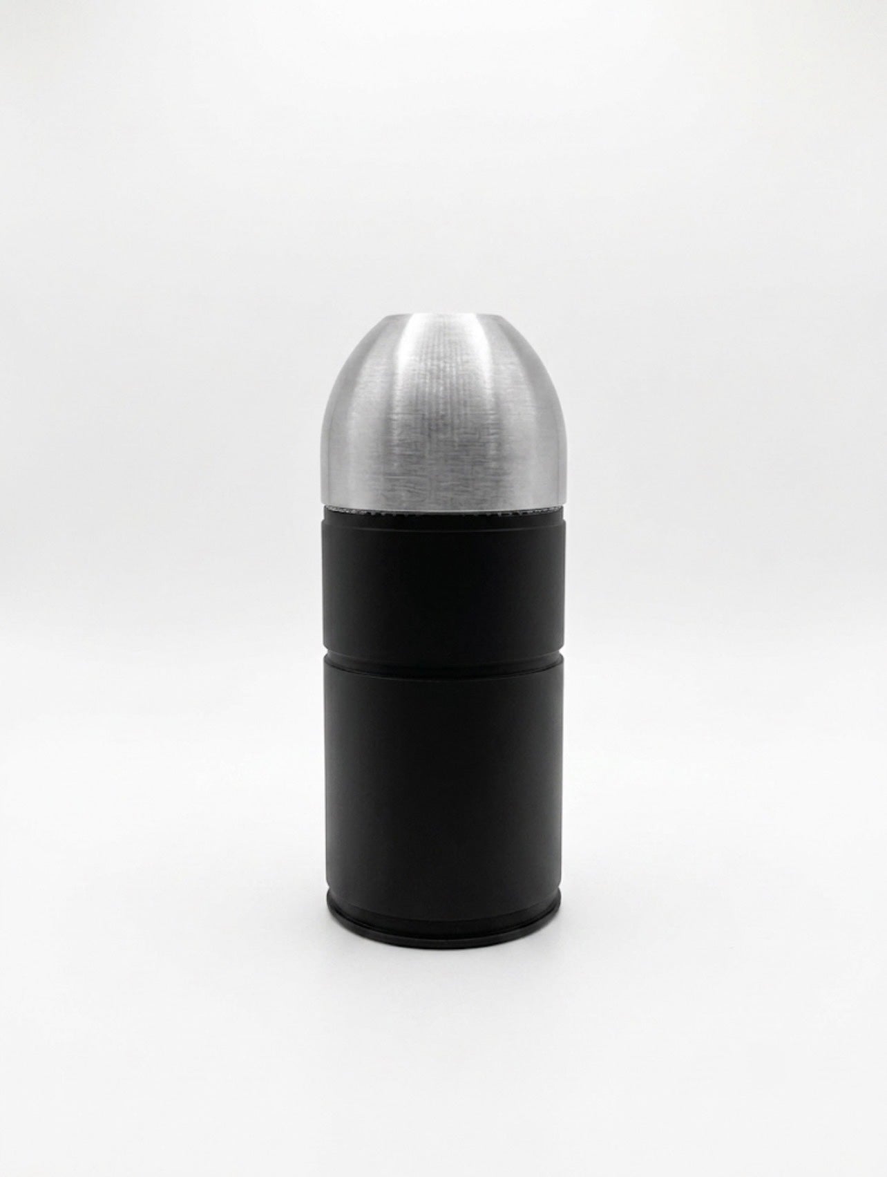 40mm GRENADE COIN HOLDER FOR 1 oz RAW COINS/ROUNDS! BLACK AND SILVER COLOR SCHEME.