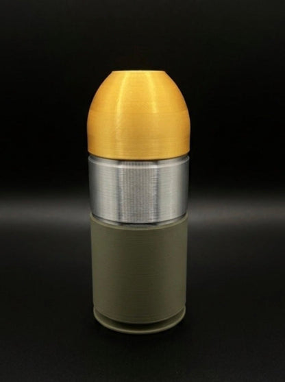 40mm GRENADE COIN HOLDER FOR 1 oz RAW COINS/ROUNDS! TRI-COLOR COLOR SCHEME.