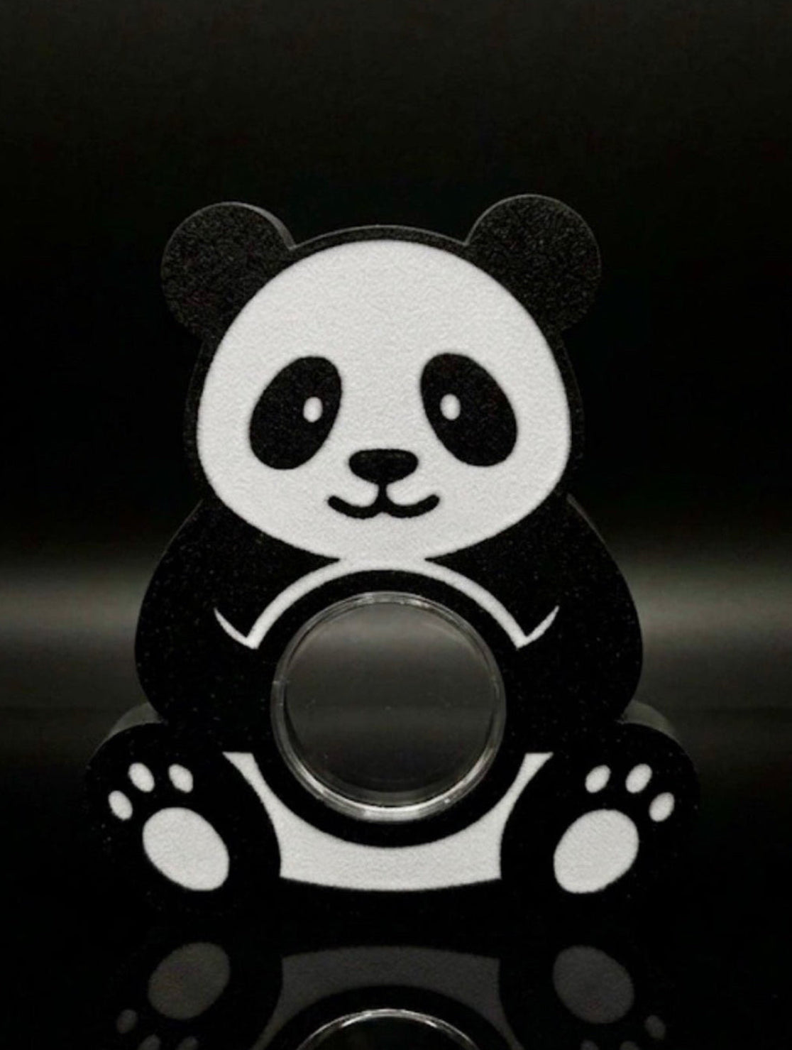 FREE STANDING DESKTOP PANDA BEAR COIN HOLDER!