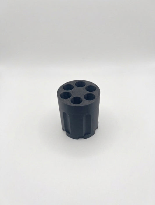 BLACK REVOLVER FOR 1 oz COPPER or SILVER BULLETS AND IT SPINS!