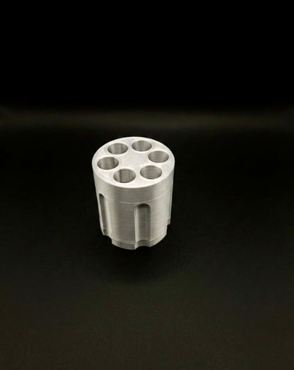 SILVER REVOLVER FOR 1 oz COPPER or SILVER BULLETS AND IT SPINS!