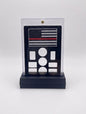 FREE STANDING DESKTOP RED LINE AMERICAN FLAG GRAM HOLDER AND DISPLAY!