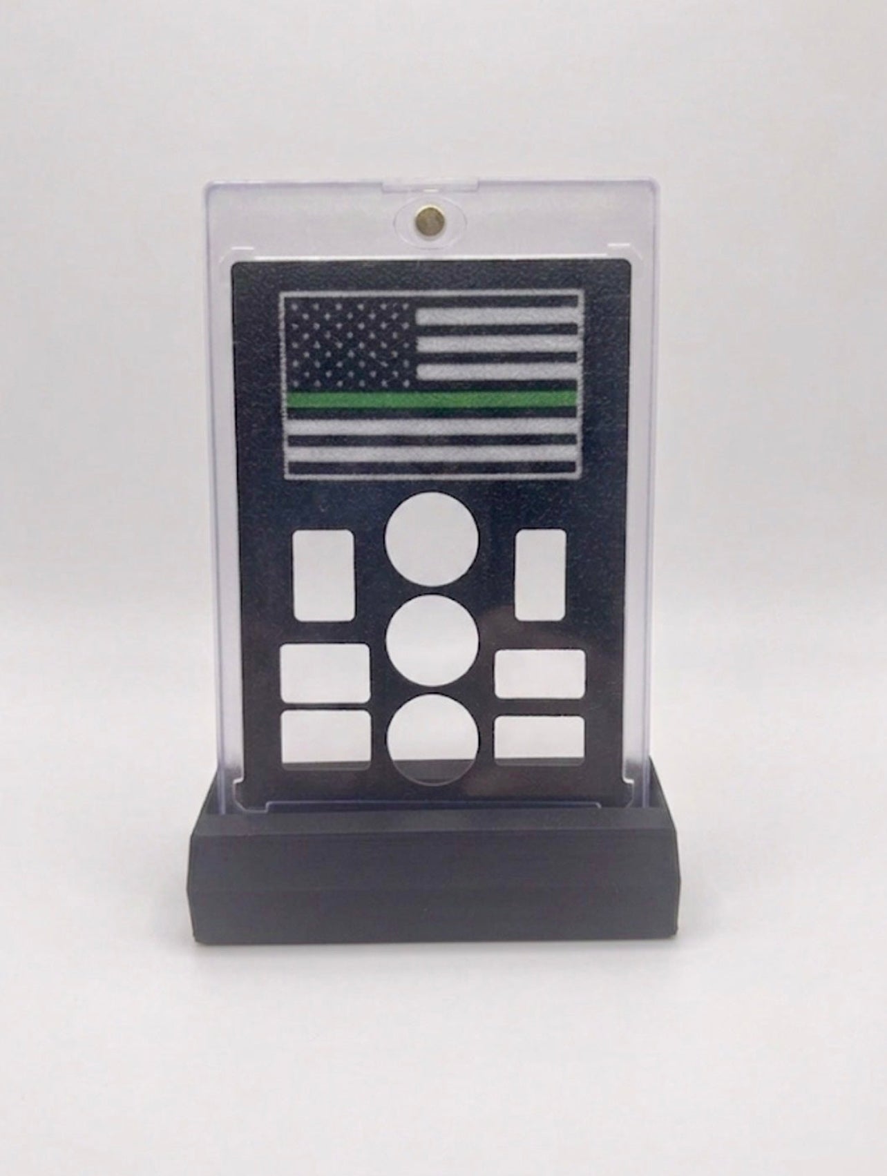 FREE STANDING DESKTOP GREEN LINE AMERICAN FLAG GRAM HOLDER AND DISPLAY! (Copy)